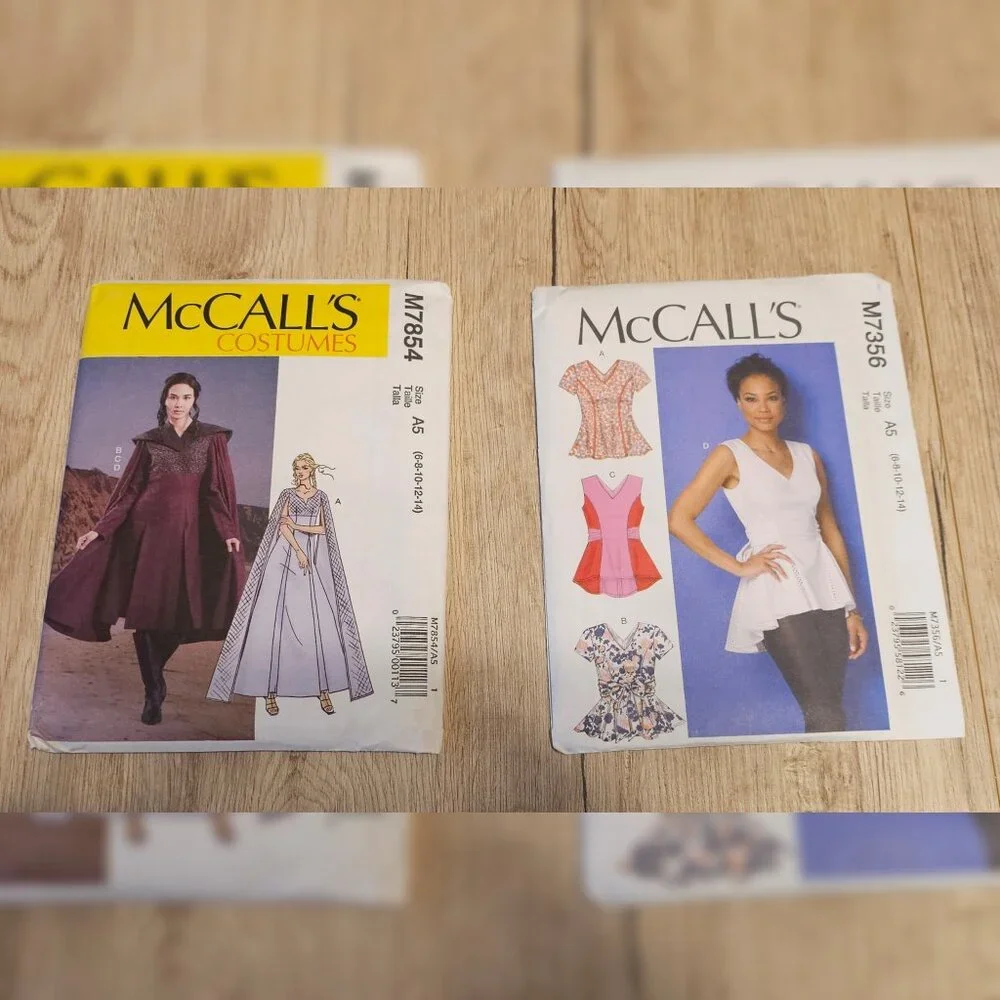 McCall's M7854 M7356 Women's Size 6-14 Shirt and Costume Patterns Uncut - Picture 1 of 2
